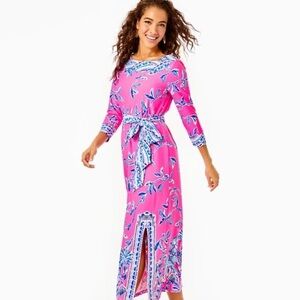Lilly Pulitzer Carabella Chilly Lilly Maxi Dress